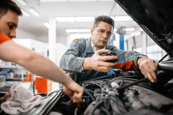 Meccanica auto di lavoro — Foto Stock