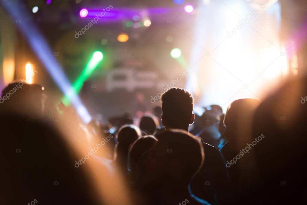 People dancing at concert