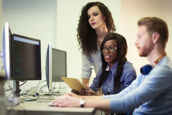 Programmeurs coopérant à son entreprise — Photo