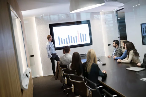 Business meeting in modern conference room — Stock Photo, Image