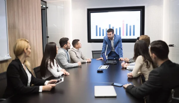 Business meeting in modern conference room — Stock Photo, Image