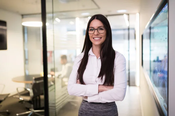 Retrato de mulher de negócios de sucesso feliz — Fotografia de Stock