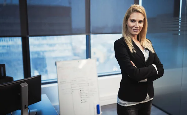 Successful businesswoman in office — Stock Photo, Image