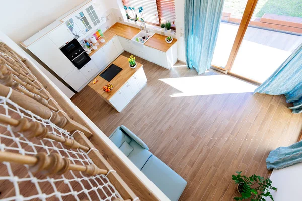 Modern kitchen top view — Stock Photo, Image