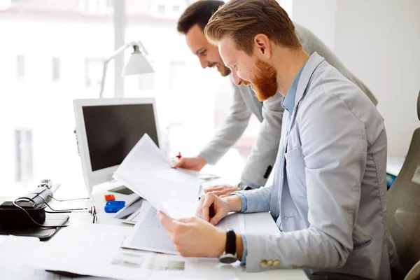 Coworkers planning startup goals — Stock Photo, Image