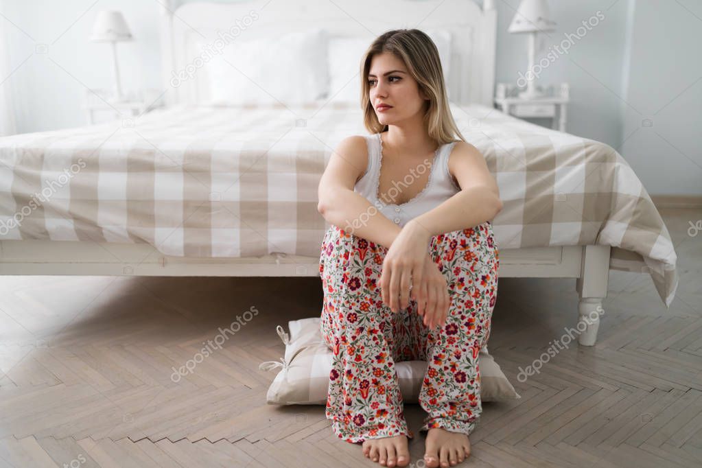 Pensive single woman 