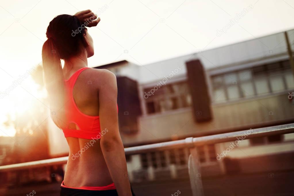 Beautiful female jogger