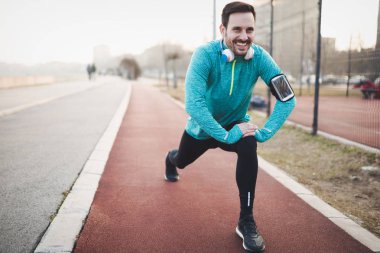 Yakışıklı erkek atlet