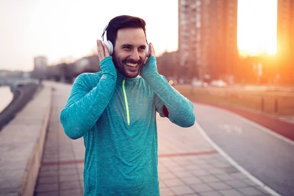 Handsome male runner