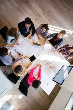 Proje üzerinde birlikte çalışma arkadaşları