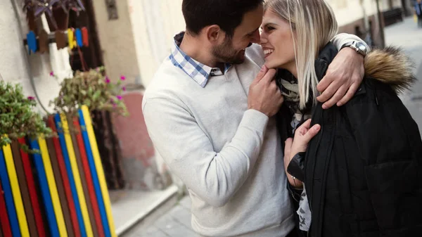 Romantic young happy couple — Stock Photo, Image