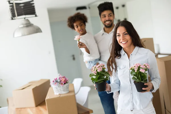 Immagine di una famiglia felice che si diverte insieme — Foto Stock