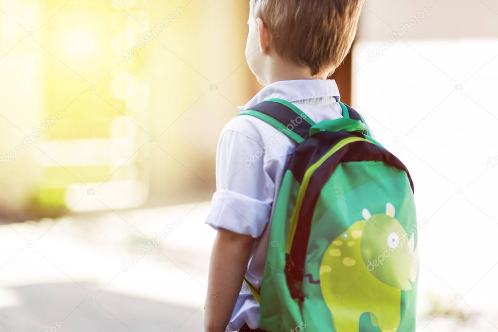 Child going to kindergarten