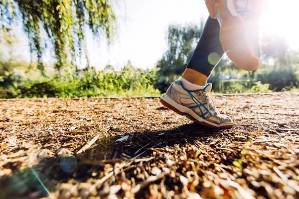 Closeup of runner feet — Stock Photo, Image