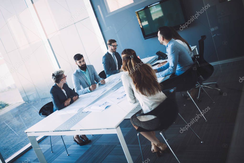 Picture of architects having meeting in their office
