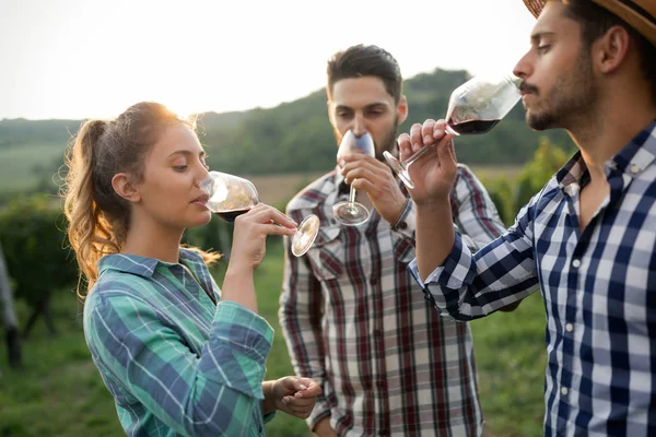 Örnekleme ve şarapları tatma insanlar