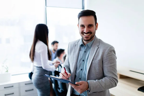 Happy business working in office — Stock Photo, Image