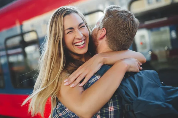 Casal no encontro de amor — Fotografia de Stock