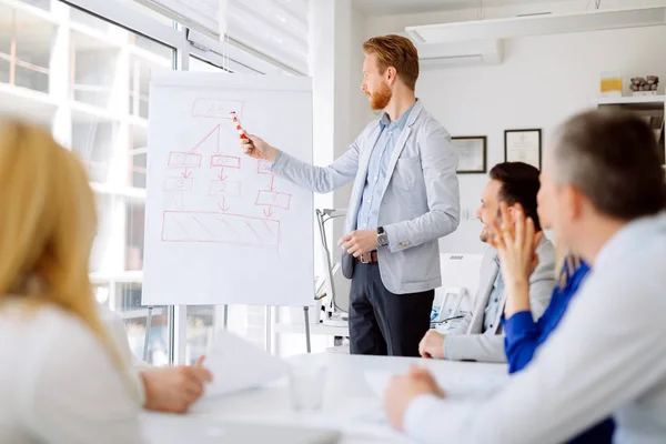 Zakenmensen die toekomstige plannen bespreken — Stockfoto