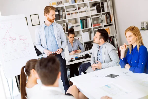 Presentation and collaboration by business people — Stock Photo, Image