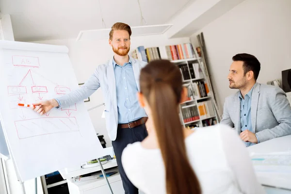 Presentation Och Samarbete Affärsmän Office — Stockfoto