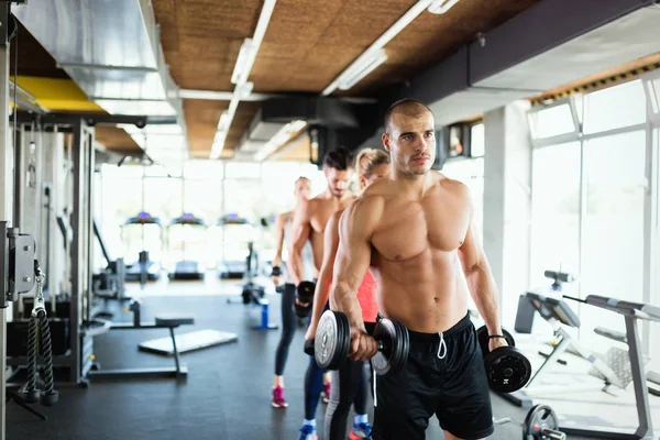 Group People Have Workout Gym Together — Stock Photo, Image