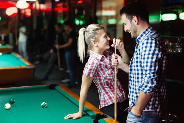 Happy couple drinking beer Stock Photo