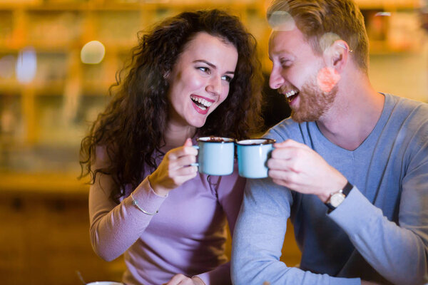 couple having date in coffee shop