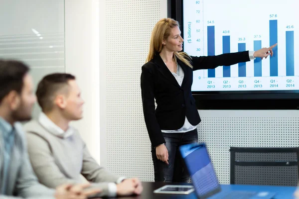 Picture Businesspeople Attending Seminar Conference Room — Stock Photo, Image