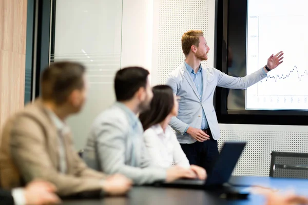 Picture Businesspeople Attending Seminar Conference Room — Stock Photo, Image