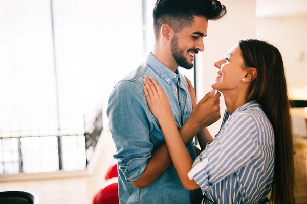 Beautiful couple hugging — Stock Photo, Image