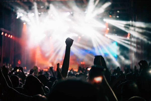 Doping szczęśliwy tłum na koncert — Zdjęcie stockowe
