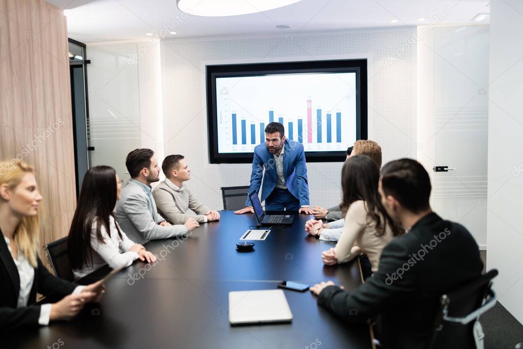 Picture of business meeting seminar in conference room