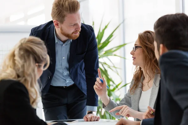 Architektenteam Arbeitet Gemeinsam Projekt Büro — Stockfoto