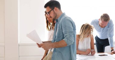 Mimarlar ve tasarımcılar çalışma 