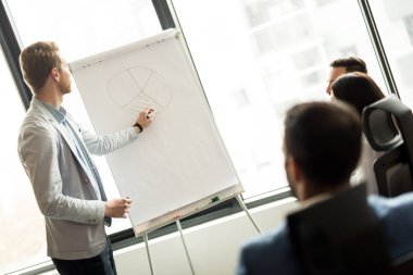 İş grafik üzerinde görüntülenen istatistik açıklayan akademik