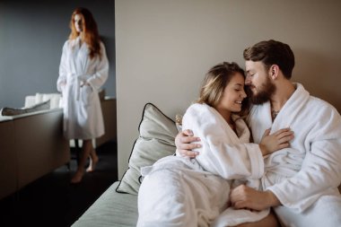 İnsanlar lüks içinde rahatlatıcı