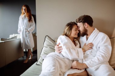 İnsanlar lüks içinde rahatlatıcı