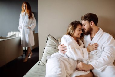 İnsanlar lüks içinde rahatlatıcı