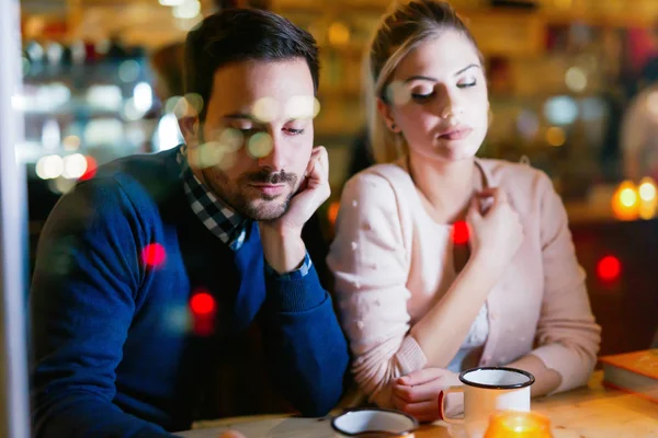 Sad couple having conflict and relationship problems — Stock Photo, Image