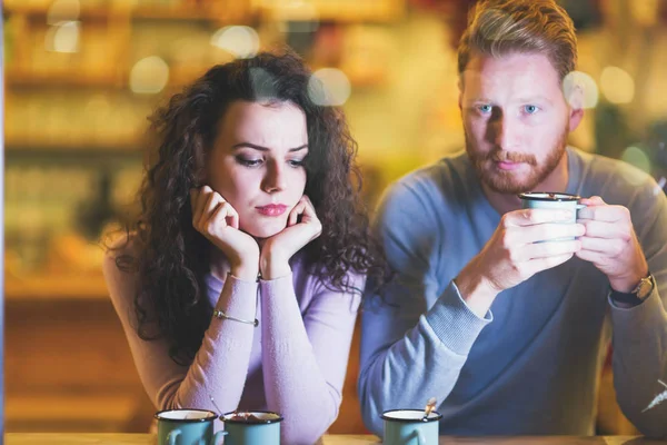 Young attractive couple having problems — Stock Photo, Image