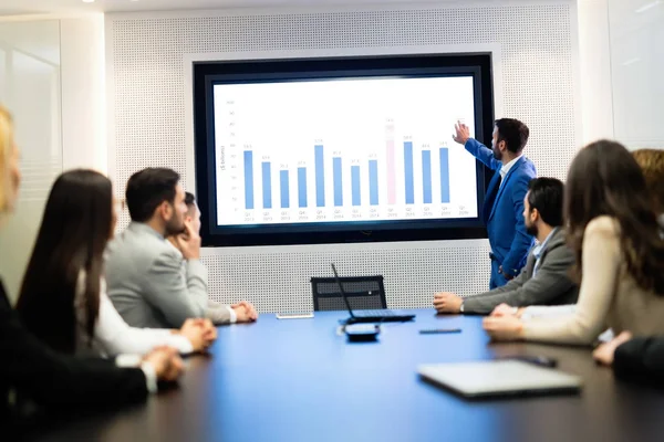 Picture Businesspeople Attending Seminar Conference Room — Stock Photo, Image