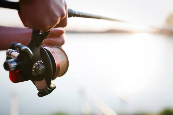 Pesca, afición y concepto recreativo - pescadores —  Fotos de Stock