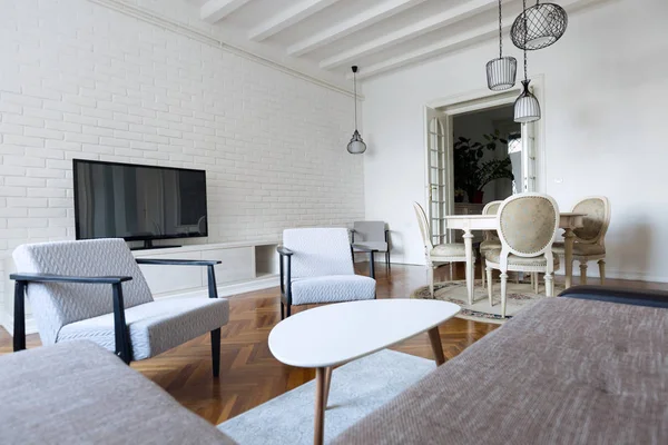 Modern Interiors Living Room Modern Furniture — Stock Photo, Image