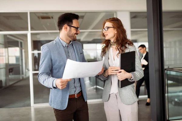 Affärsmöte Och Samarbete Affärsmän Office — Stockfoto