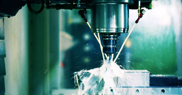 Werktuigmachines Metaal Fabriek Uitgerust Met Automatische Boren Cnc Machines — Stockfoto