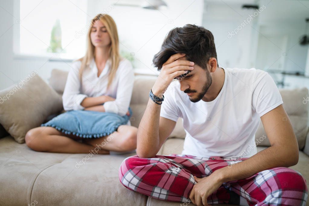 Unhappy married couple on verge of divorce due to impotence and jealousy