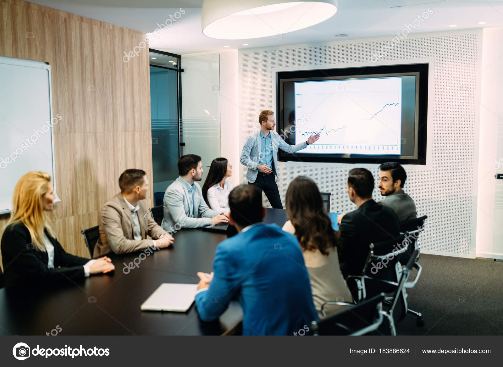 Picture Business Meeting Modern Conference Room Stock Photo by ©nd3000