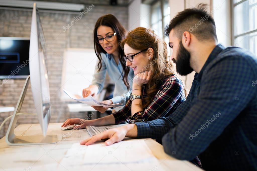 Picture of architects working together in modern office