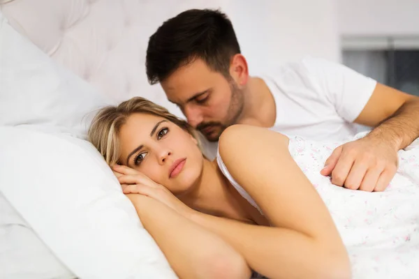 Jonge Ongelukkige Paar Problemen Hun Relatie — Stockfoto